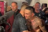 J.Gaethje išplatino pirmą žinutę po brutalaus nokauto ir susitiko su M.Holloway užkulisiuose