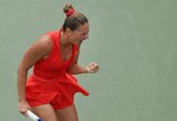 „US Open“ turnyre Kostiuk atlaikė turkės iššūkį, Cirsteos pergalių serija baigėsi