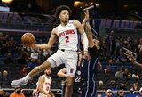 NBA mėnesio naujokais tapo „Pistons“ ir „Thunder“ atstovai