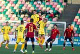 Lietuvos U-21 rinktinę sutriuškino Ispanija
