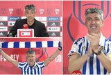 Po 34 metus lauktos „Real Sociedad“ pergalės klubo treneris įsikūnijo į sirgalių ir spaudos konferencijoje traukė dainas