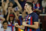 R.Lewandowskis pelnė dublį, o „Barcelona“ sutriuškino „Villarreal“