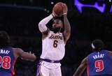 Ramiai praėjusiame „Lakers“ ir „Pistons“ susitikime triumfavo šeimininkai