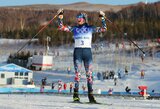 Pekine išdalintas pirmasis medalių komplektas: moterų 15 km skiatlono rungtyje užtikrintai triumfavo norvegė, rusė ir austė kovojo iki paskutinių sekundžių