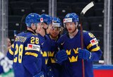 Pasaulio čempionatas: Švedija sutriuškino Norvegiją, Šveicarija vargo su Prancūzija