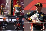 Brangų M.Verstappeno trofėjų sudaužęs L.Norrisas: „Gal ir laimėsiu lenktynes, jei Maxas baigs karjerą“