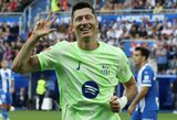 R.Lewandowskis surengė fantastinį pasirodymą, o „Barcelona“ šventė triuškinamą pergalę