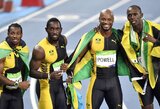 Trys iš trijų: U.Boltas su Jamaikos rinktine triumfavo 4x100 metrų estafetėje