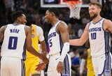 „Kings“ su D.Saboniu beveik pusšimčiu taškų nušlavė „Lakers“ komandą