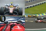 Brazilijoje – „Ferrari“ košmaras ir fantastiškas iš boksų startavusio Verstappeno pasirodymas