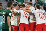 Saudo Arabiją įveikusi Lenkijos rinktinė tapo 2022 m. Pasaulio taurės C grupės lydere