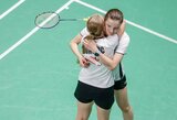 Europos jaunių badmintono čempionate – Lietuvos merginų dvejeto maršas į aštuntfinalį