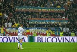 Dėl sirgalių elgesio Europos čempionato atrankos rungtynės tarp Rumunijos ir Kosovo buvo sustabdytos 45 minutėms
