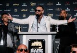 Mike'as Perry ir Conoras McGregoras susitiko BKFC konferencijoje: „Tu šoksi man, berniuk“
