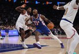 Čempionų šventę sugadino Jameso vedama „76ers“ – „Knicks“ sezoną pradėjo nesėkme