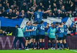 Įspūdinga drama: 2 įvarčių deficitą panaikinusi „Atalanta“ paskutinėmis sekundėmis žengė į kitą Čempionų lygos etapą