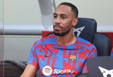 P.-E.Aubameyangui sulaužytas žandikaulis, tačiau „Barca“ toliau derasi su „Chelsea“
