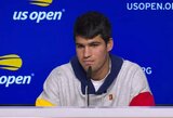 Istorinį C.Alcarazo pasirodymą „US Open“ nutraukė trauma: „Skaudu viską taip užbaigti“