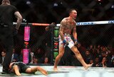 M.Holloway parodė, kokią žalą padarė J.Gaethje spyriai: „Jis spardo kaip sunkvežimis“