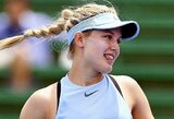 Teniso žvaigždės gaivina savo karjeras: S.Kenin nutraukė 9 pralaimėjimų seriją, E.Bouchard laimėjo pirmą kartą per 17 mėnesių