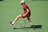 Sinneris nepriekaištingai startavo „US Open“ turnyre, Bublikas eliminavo buvusį čempioną