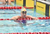 Erika Pašakinskaitė Londone dar kartą pagerino Lietuvos plaukimo rekordą