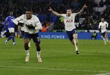 Neįtikėtina: 2 įvarčius per 2 pridėto laiko minutes pelnęs S.Bergwijnas išplėšė „Tottenham“ pergalę prieš „Leicester City“