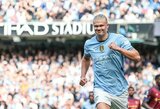 „Man City“ per 5 minutes pelnė tris įvarčius, E.Haalandas pelnė pirmąjį sezono „hat-tricką“