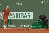ATP 1000 turnyre – sužeista linijos teisėja, 26 metus nematytas rezultatas ir S.Wawrinkos bei D.Thiemo pasitraukimai