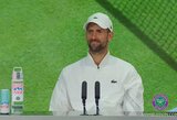 Djokovičius po įspūdingos pergalės Vimbldone prisiminė Messi: „Būtų smagu žaisti 90 minučių“