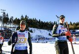 Pasaulio biatlono taurės etape kritęs V.Strolia sulaužė slidę, K.Dombrovskis pateko į persekiojimo lenktynes