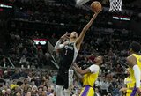 V.Wembanyama buvo nesulaikomas, bet „Spurs“ nusileido „Lakers“ 