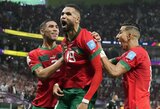 Pasaka tęsiasi: portugalus eliminavęs Marokas tapo pirmąja Afrikos rinktine, patekusia į pasaulio čempionato pusfinalį  