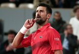 „Roland Garros“ pusfinalis: ar Djokovičius atsilaikys prieš 15 metų jaunesnį reitingo lyderį?