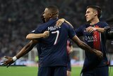 K.Mbappe pelnė dublį, o PSG svečiuose sutriuškino „Lyon“