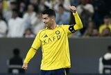 Ronaldo pelnė dublį, o „Al Nassr“ tapo Saudo Arabijos profesionalų lygos lyderiu 