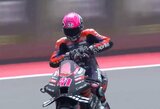 Vos 12-as startavęs A.Espargaro paskutiniame rate laimėjo „MotoGP“ lenktynes, raginimų baigti karjerą sulaukęs M.Marquezas vėl patyrė avariją