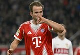 „Bayern“ sutriuškino varžovus Vokietijoje, Harry Kane`as pelnė hat-tricką
