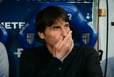 Antonio Conte gailisi, jog lemiamose „Serie A“ lygos sezono rungtynėse negalės vadovauti komandai