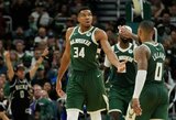 „Bucks“ įsirašė pergalę prieš NBA finalininkus