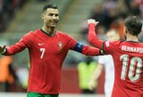 C.Ronaldo pelnė įvartį, Portugalija pratęsė pergalių seriją