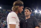 S.Tsitsipas išsigelbėjo mače su D.Thiemu, B.Sheltonas atliko neįtikėtiną smūgį