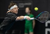 R.Berankis su neutraliojo statusą turinčiu žaidėju vargo tik vieną setą