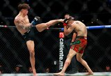 Įspūdingą pergalę priešiškoje teritorijoje šventęs britas nutildė buvusio UFC čempiono sirgalius