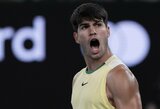 „Australian Open“ turnyre – H.Hurkaczo laimėtas geimas per 51 sekundę ir geriausias C.Alcarazo karjeros pasiekimas