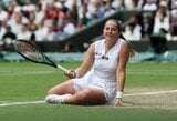 J.Ostapenko išbarstė persvarą Vimbldono ketvirtfinalyje, krito ir E.Svitolina