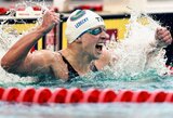 Gretchen Walsh pasiekė sunkiai suvokiamą rezultatą, Katie Ledecky savo pačios pasaulio rekordą pagerino po beveik 9 metų pertraukos