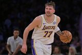 Dončičiaus vedama „Lakers“ nutraukė nesėkmių seriją