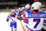Pasaulio čempionate amerikiečiai sutriuškino Kazachstaną, Austrija iškovojo svarbią pergalę prieš Slovėniją