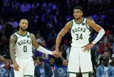 „Bucks“ į pergalę vedė D.Lillardo ir G.Antetokounmpo duetas